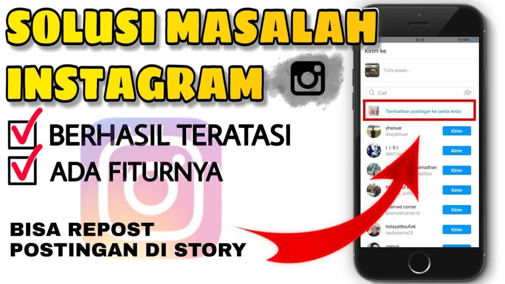 Cara Mengatasi tidak Bisa Membagikan Postingan ke Story Instagram